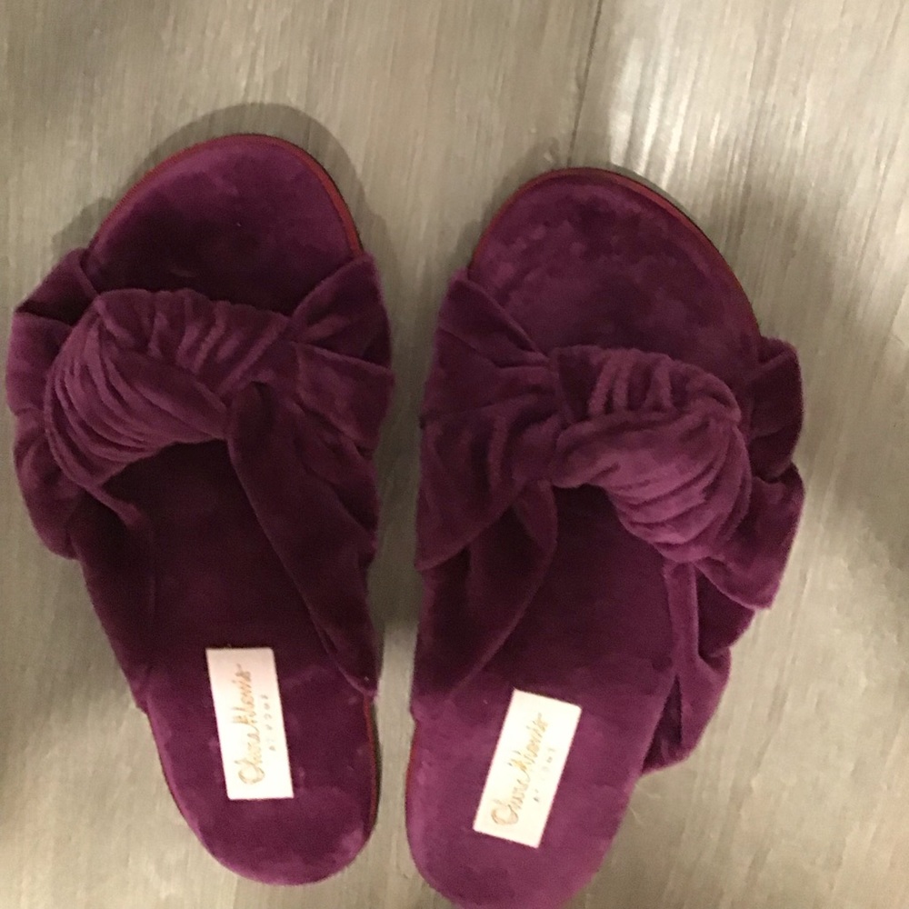 NEW Olivia Morris velvet slippers Size 38 - Picture 4 of 4